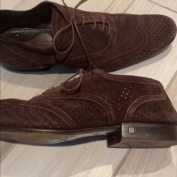 Men’s Louis Vuitton Brown Suede Saddle Shoe Sz 8 - Picture 6 of 6